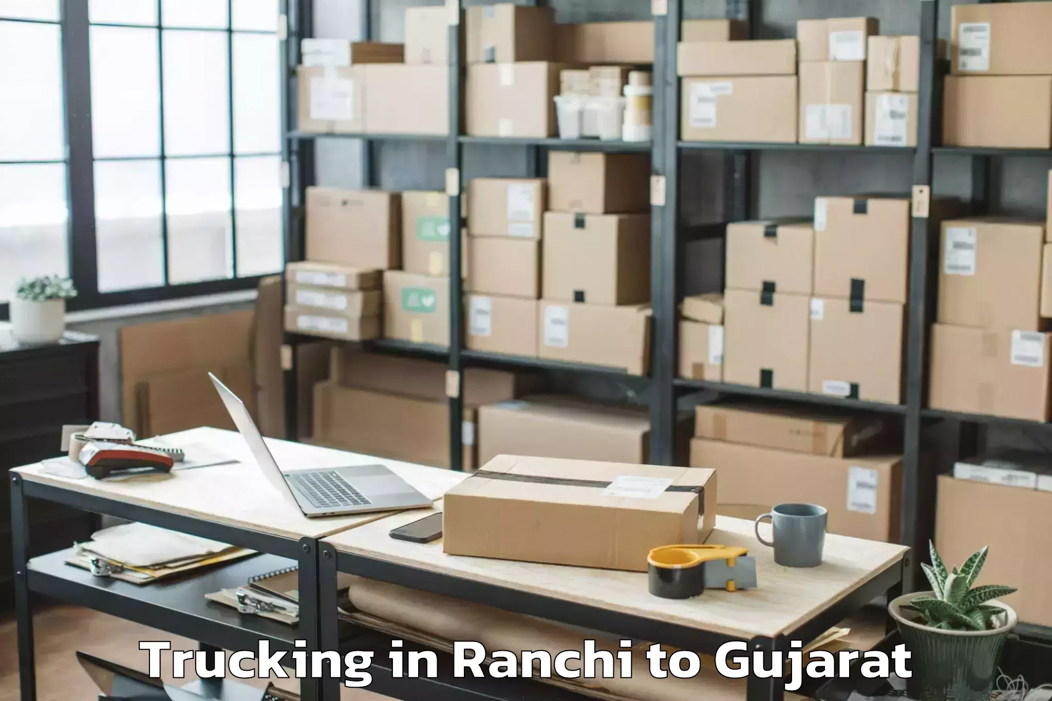 Book Ranchi to Jodiya Bandar Trucking Online